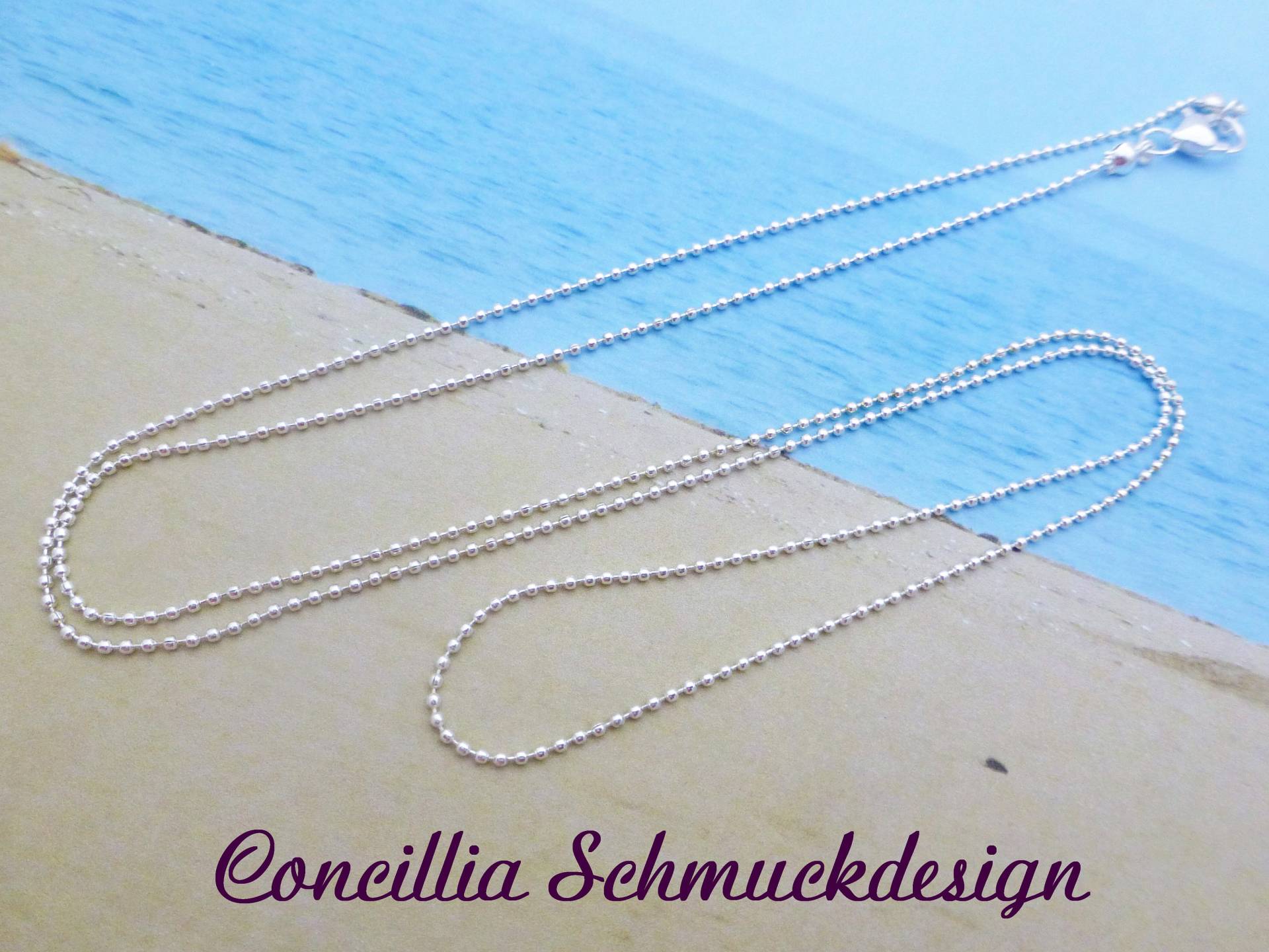 Basic Kugelkette Versilbert 80 cm von concilliadesign