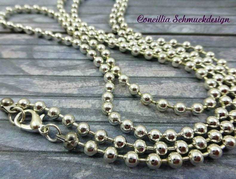 Basic Kugelkette Versilbert Lang Xxl von concilliadesign