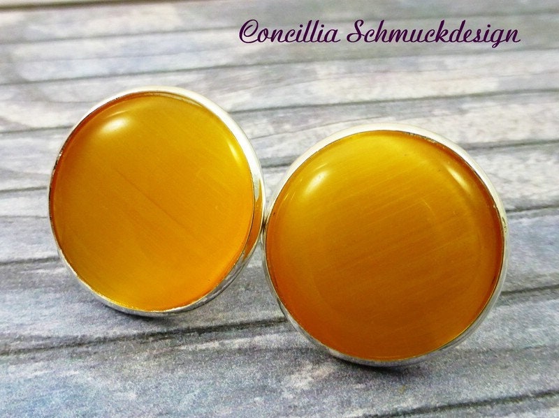 Cateye Ohrstecker Orange von concilliadesign