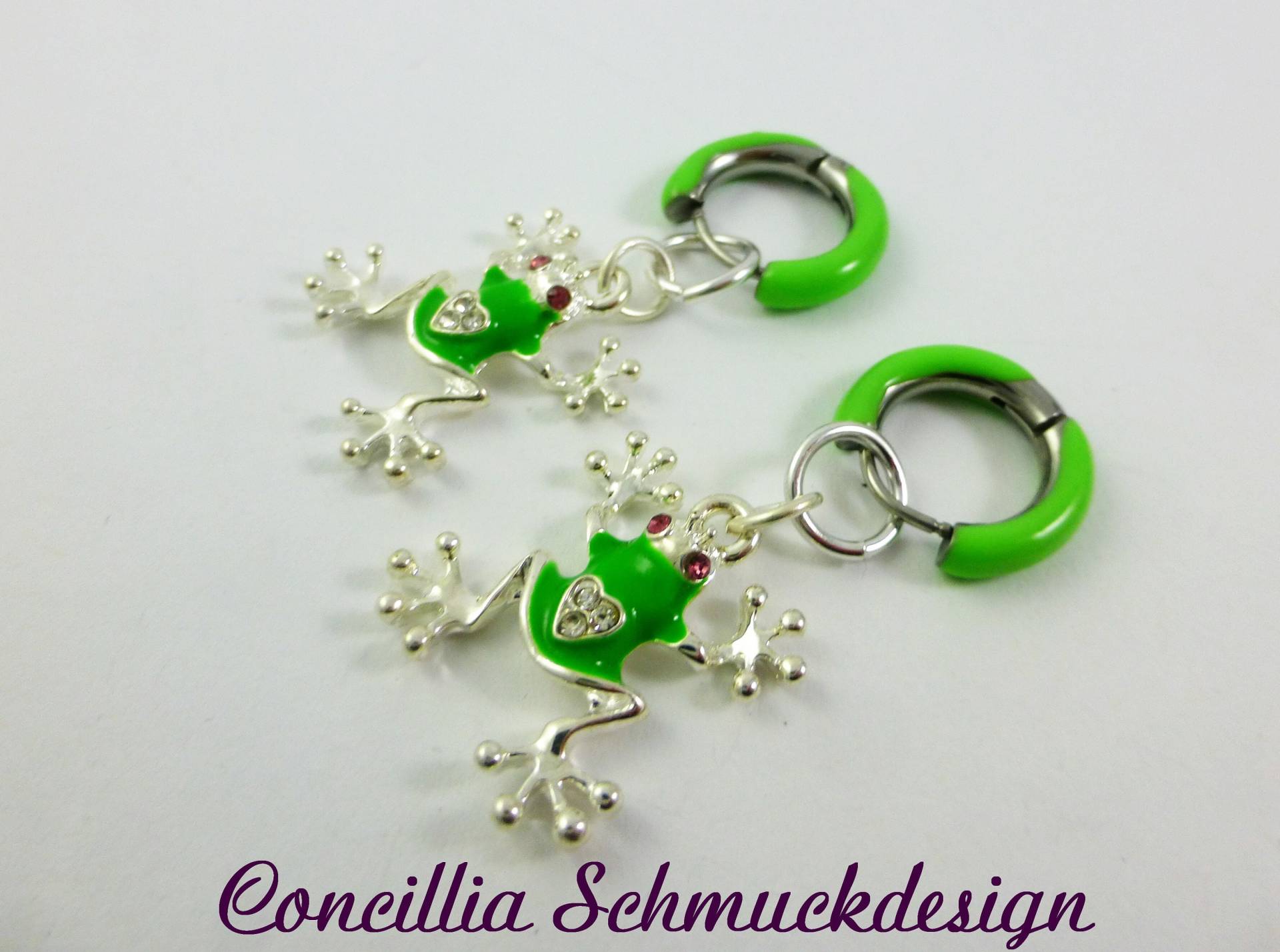 Creolen Frosch Ohrringe von concilliadesign