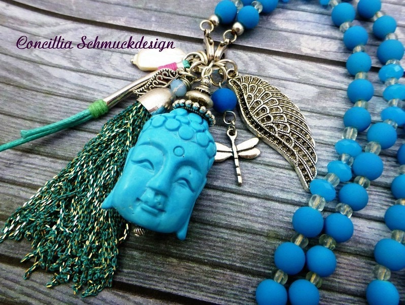 Hippiekette Buddha Blau von concilliadesign