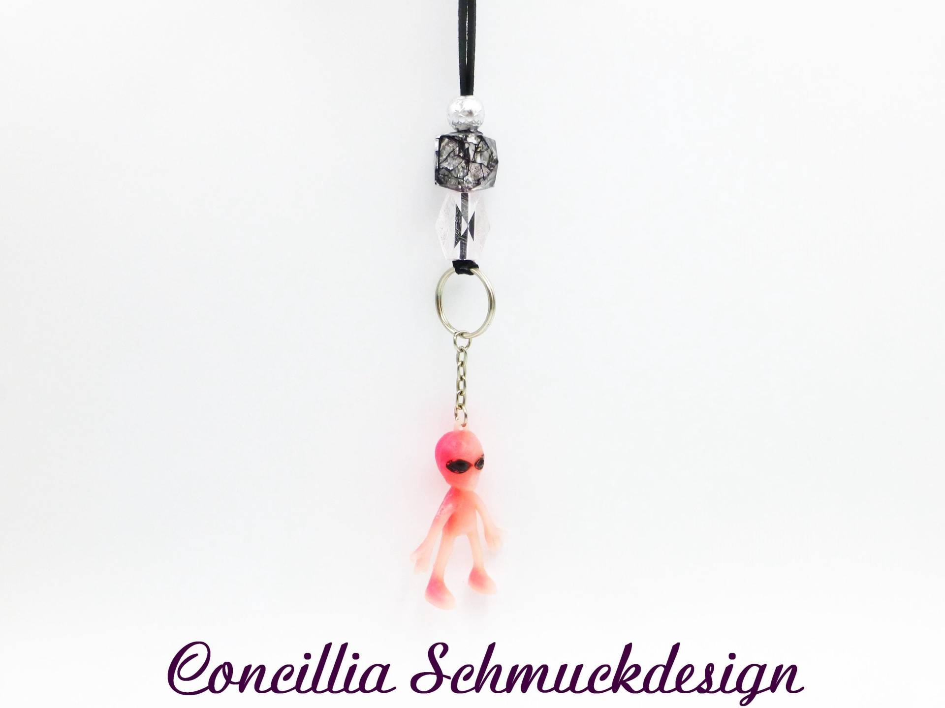 Kette Alien Pink Kult Veloursband von concilliadesign