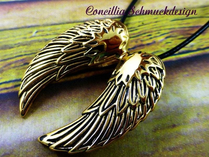 Kette Doppelflügel Edelstahl Geschenk Männer von concilliadesign