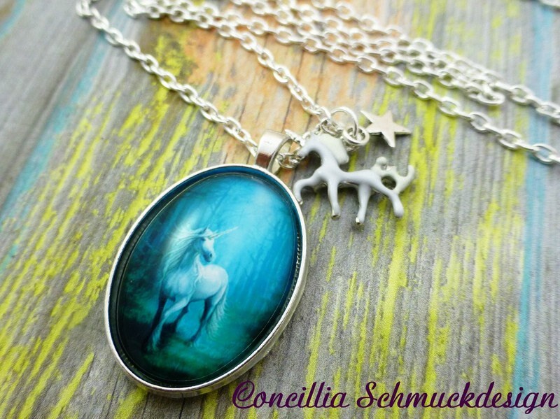 Kette Einhorn Türkis von concilliadesign