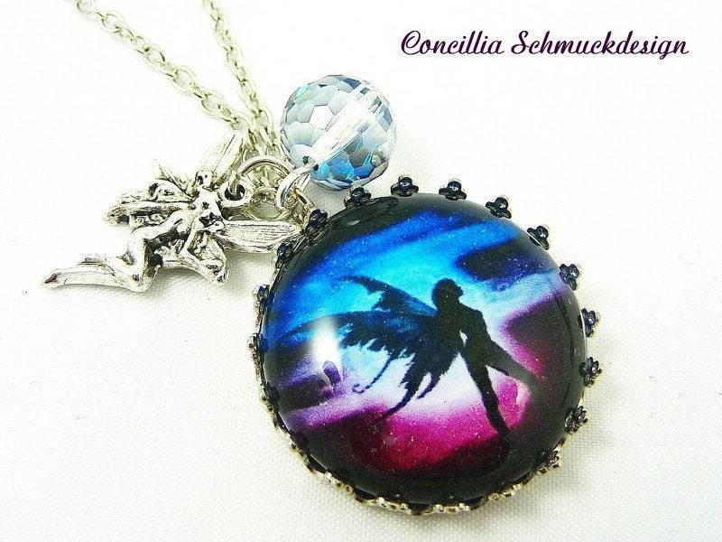 Kette Elfe Blau Pink von concilliadesign