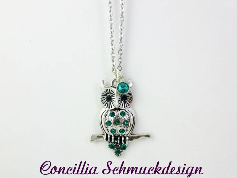 Kette Eule Türkis von concilliadesign