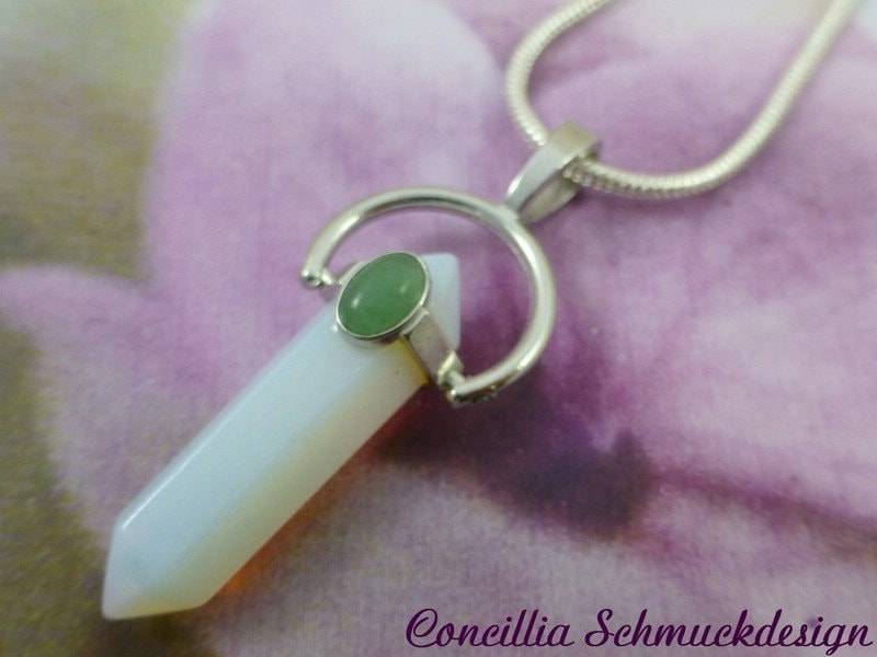 Kette Glasopalit Mit Jade von concilliadesign