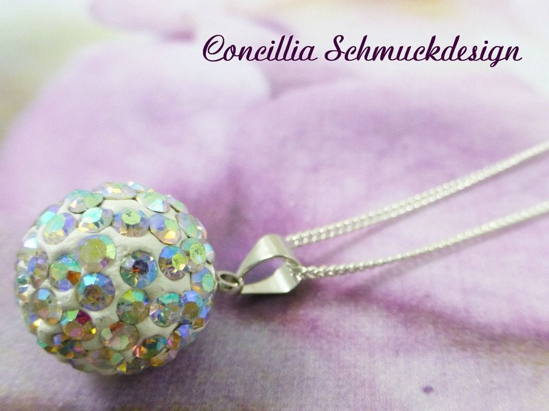 Kette Glitzer Regenbogen Kugel von concilliadesign