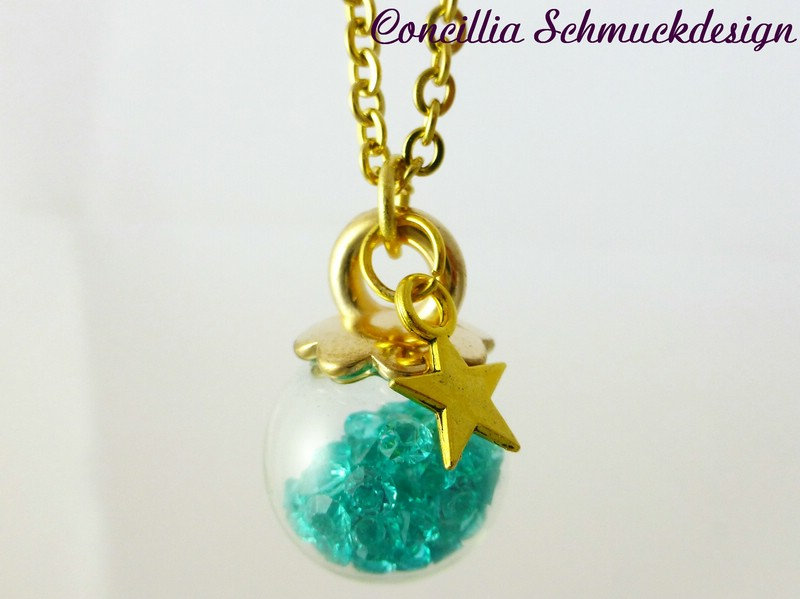 Kette Kleine Glaskugel Türkis von concilliadesign