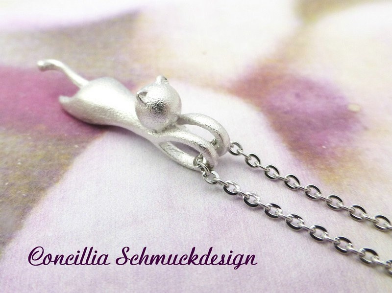 Kette Kleine Katze Versilbert von concilliadesign