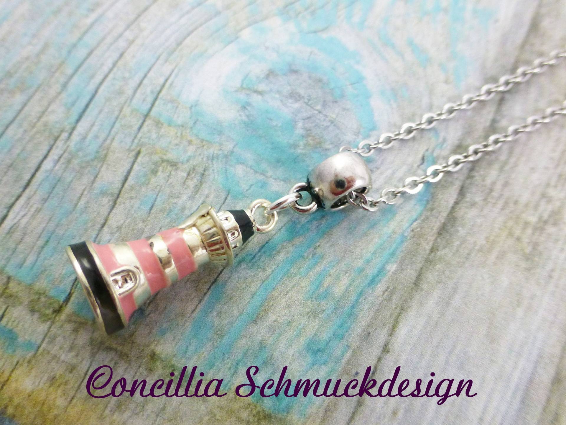 Kette Leuchtturm Rosa Silber von concilliadesign