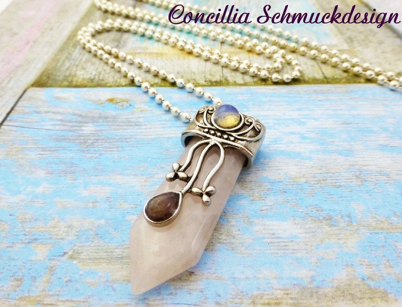 Kette Mit Rosenquarz von concilliadesign