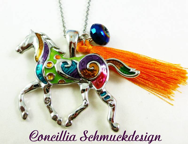 Kette Pferd Bunt Quaste von concilliadesign