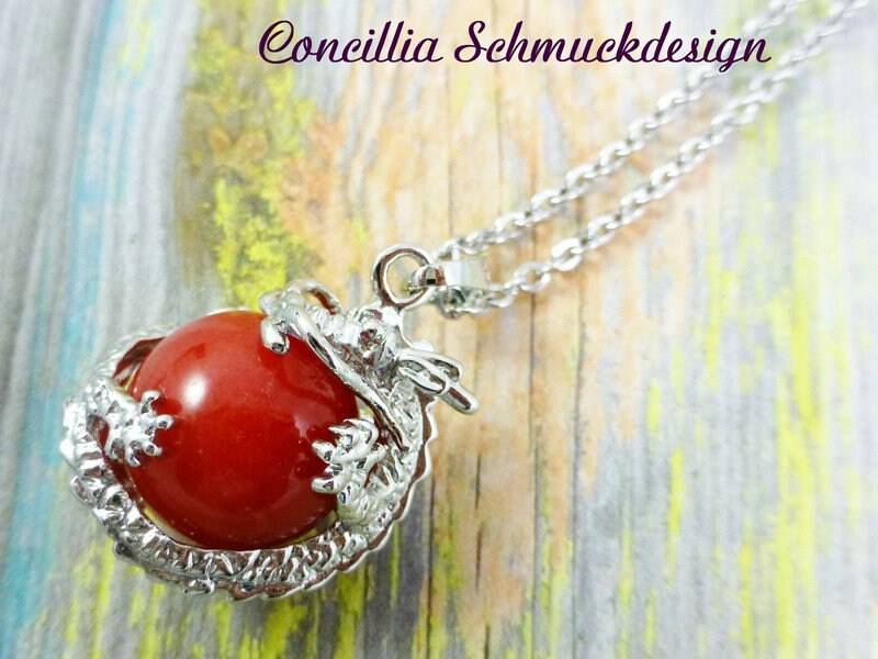Kette Roter Glücksdrache von concilliadesign