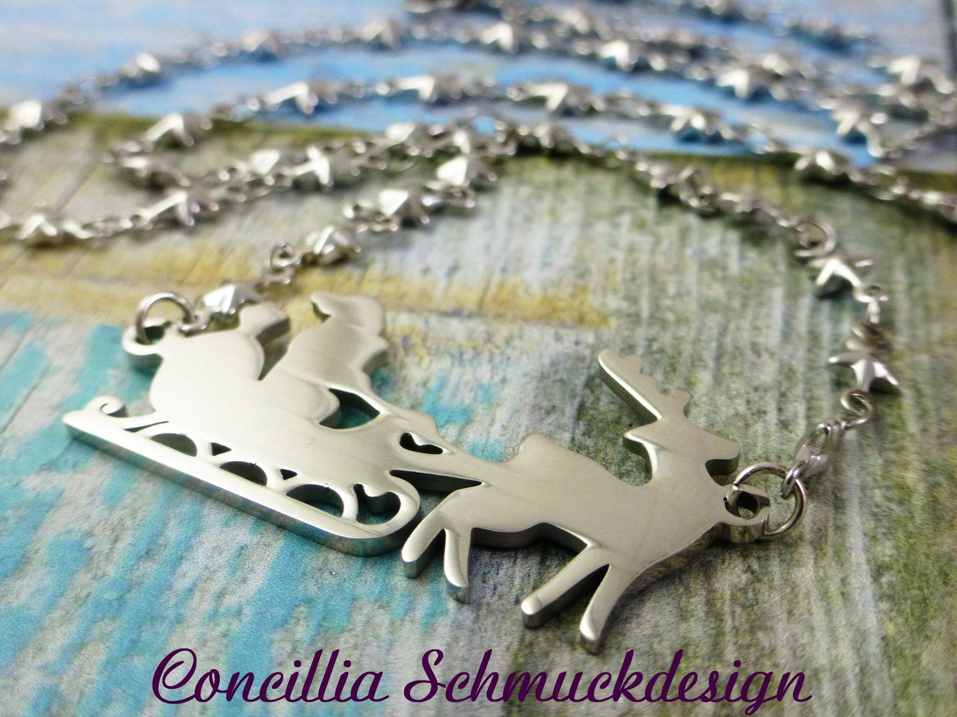 Kette Santa Mit Rentier Edelstahl von concilliadesign