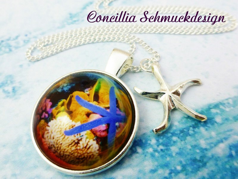Kette Seestern Bunt Silber von concilliadesign
