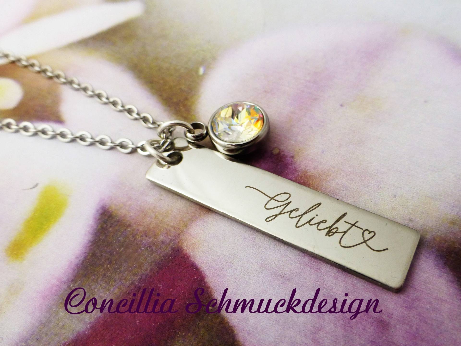 Kette Spruch Geliebt von concilliadesign