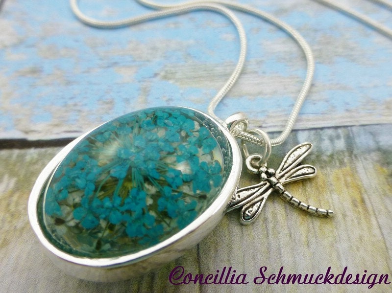 Kette Türkise Blüten von concilliadesign