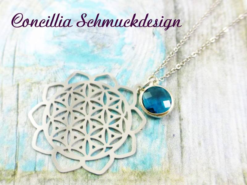 Lebensblume Filigran Edelstahl von concilliadesign