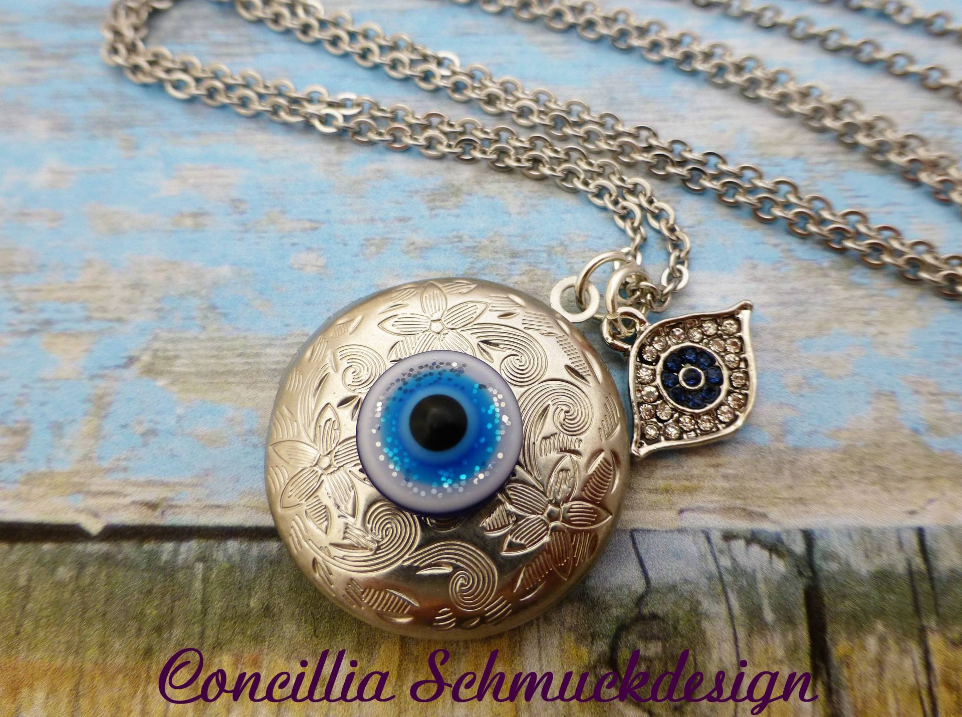 Medaillon Edelstahl Auge von concilliadesign