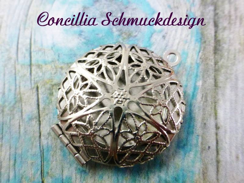 Medaillon Edelstahl Filigran von concilliadesign