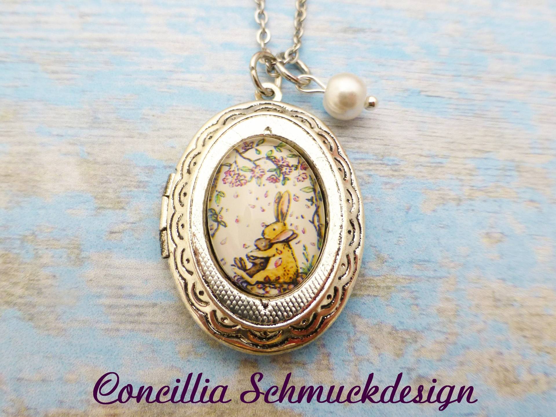 Medaillon Hasen Mama Und Kind von concilliadesign