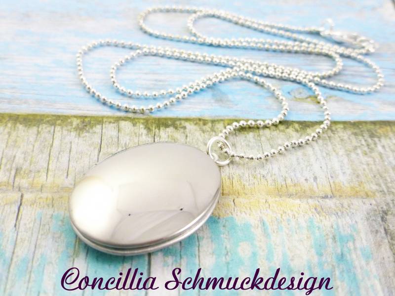 Medaillon Oval Edelstahl Aufklappbar von concilliadesign