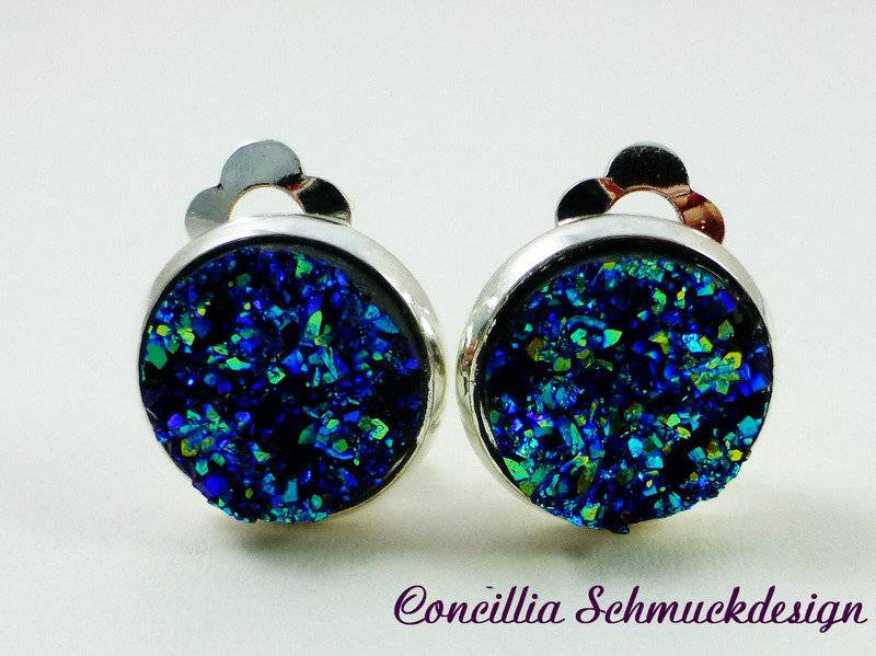 Ohrclips Blue Lava von concilliadesign