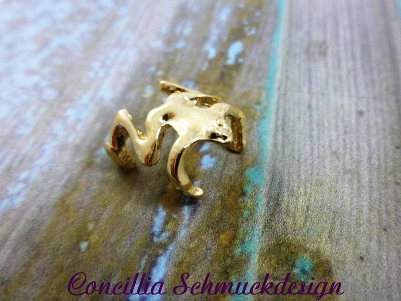 Ohrklammer Frosch Goldfarben von concilliadesign