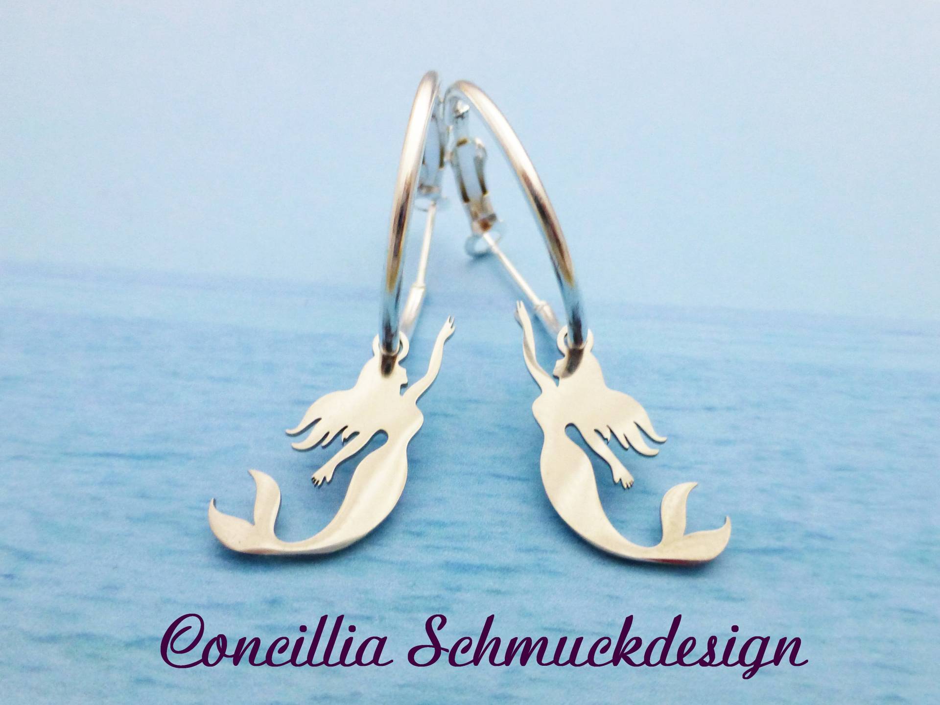 Ohrringe Creolen Meerjungfrau Edelstahl von concilliadesign