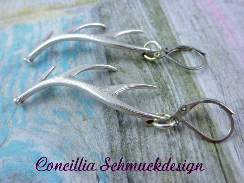Ohrringe Geweih Versilbert von concilliadesign