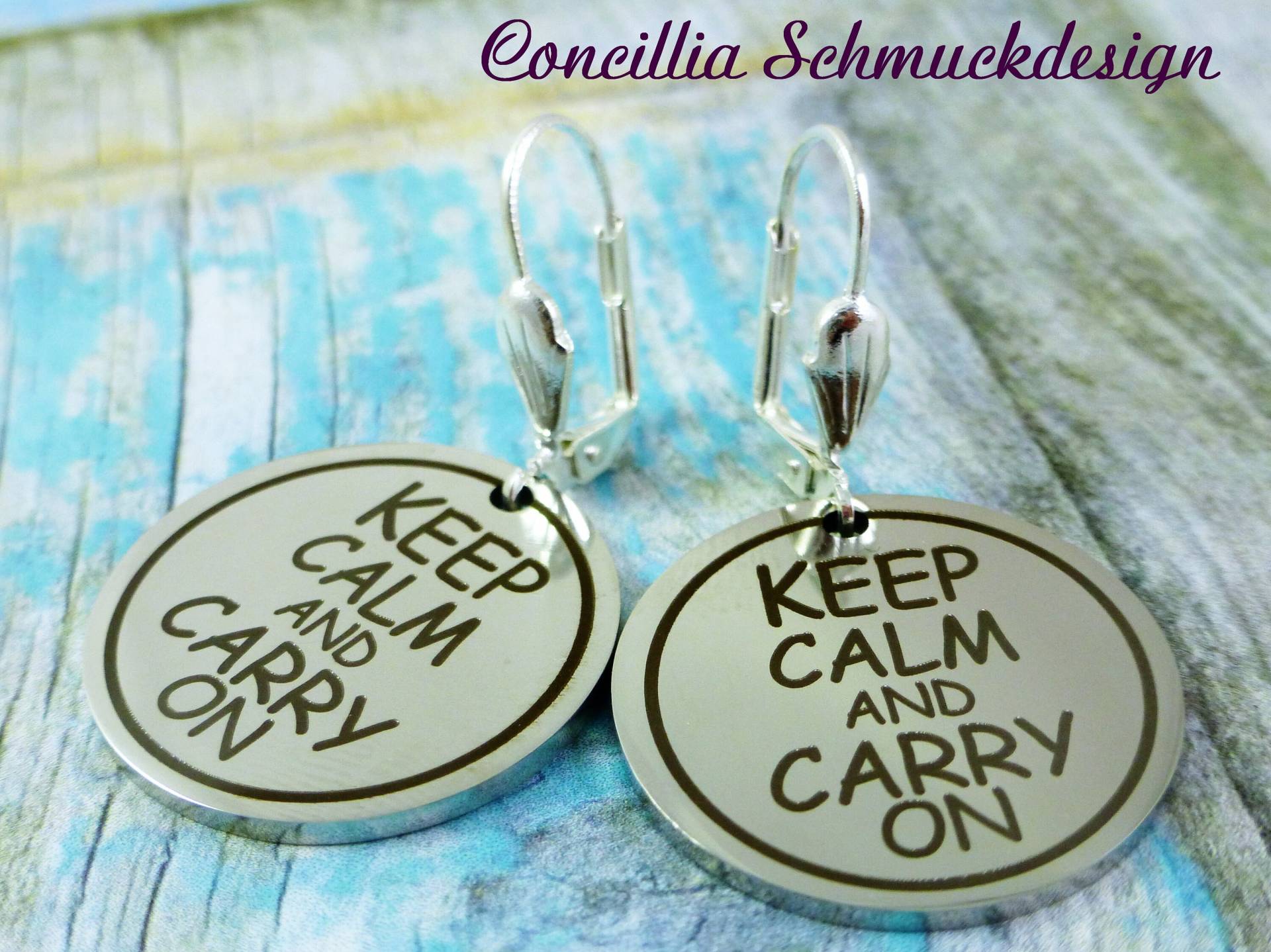 Ohrringe Keep Calm Ohrringe Keep Calm von concilliadesign