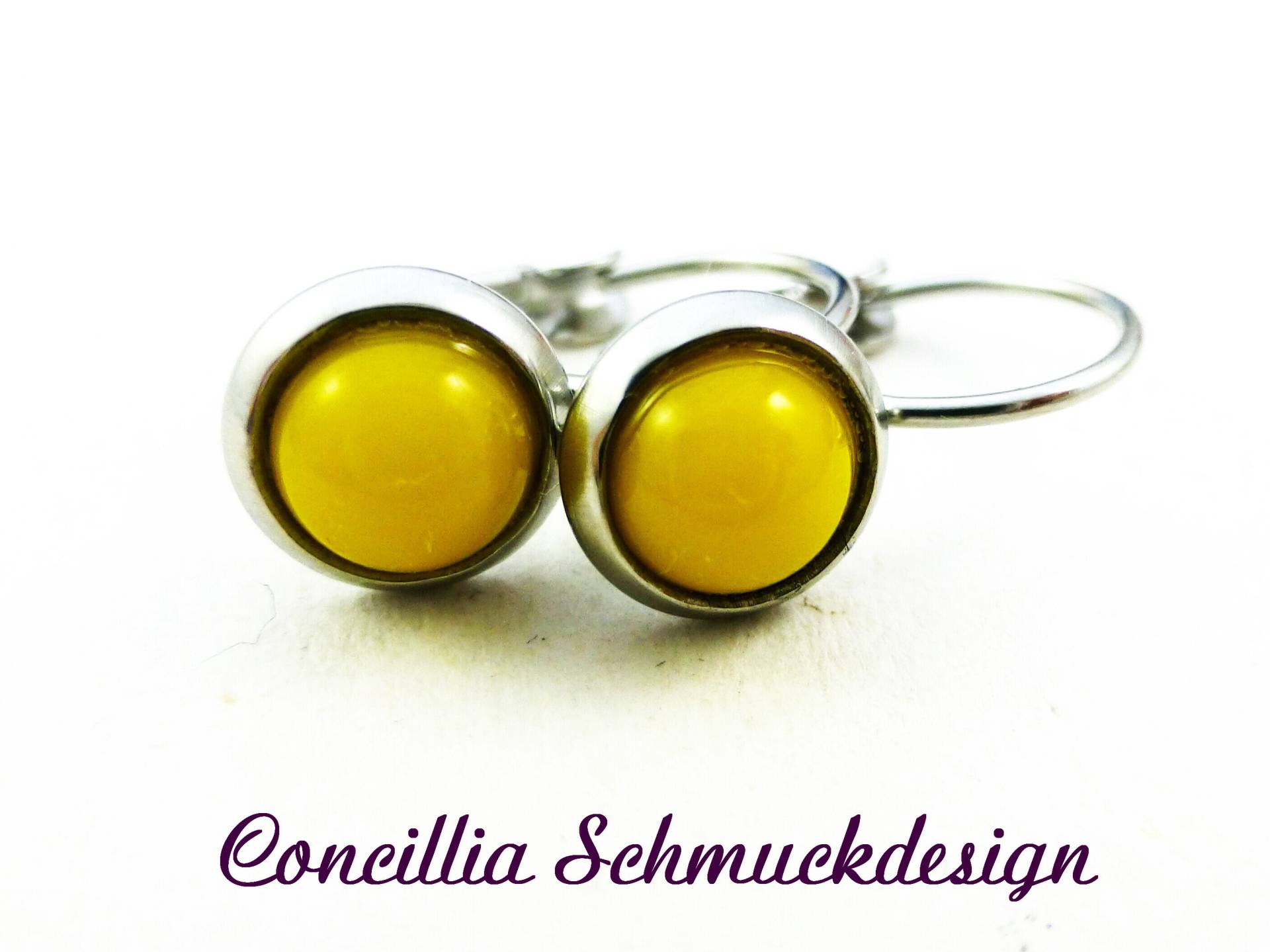 Ohrringe Klein Gelb Edelstahl von concilliadesign