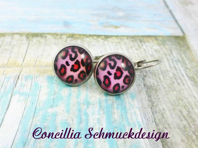 Ohrringe Leo Rosa Pink Edelstahl von concilliadesign