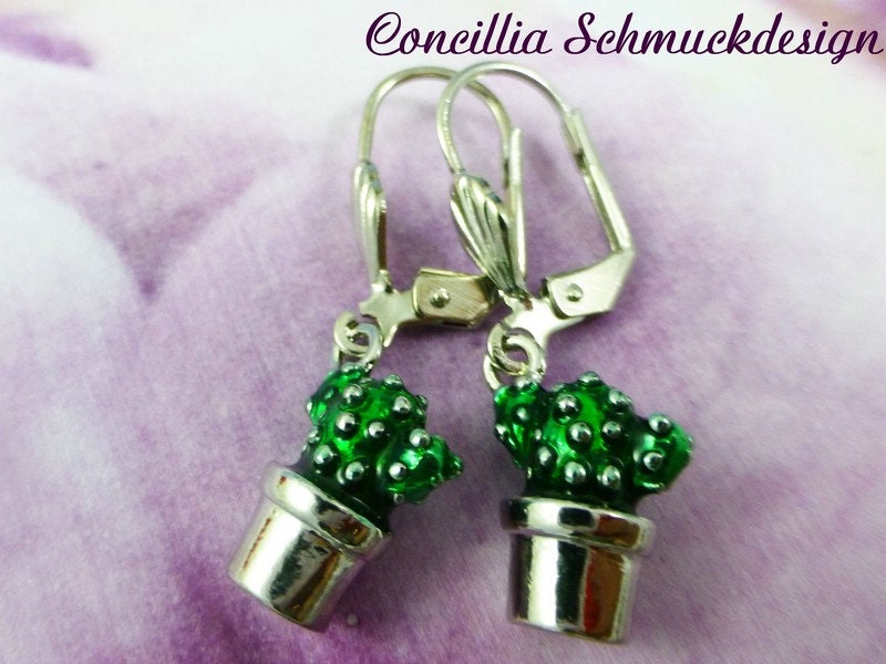 Ohrringe Mein Kleiner Grüner Kaktus von concilliadesign