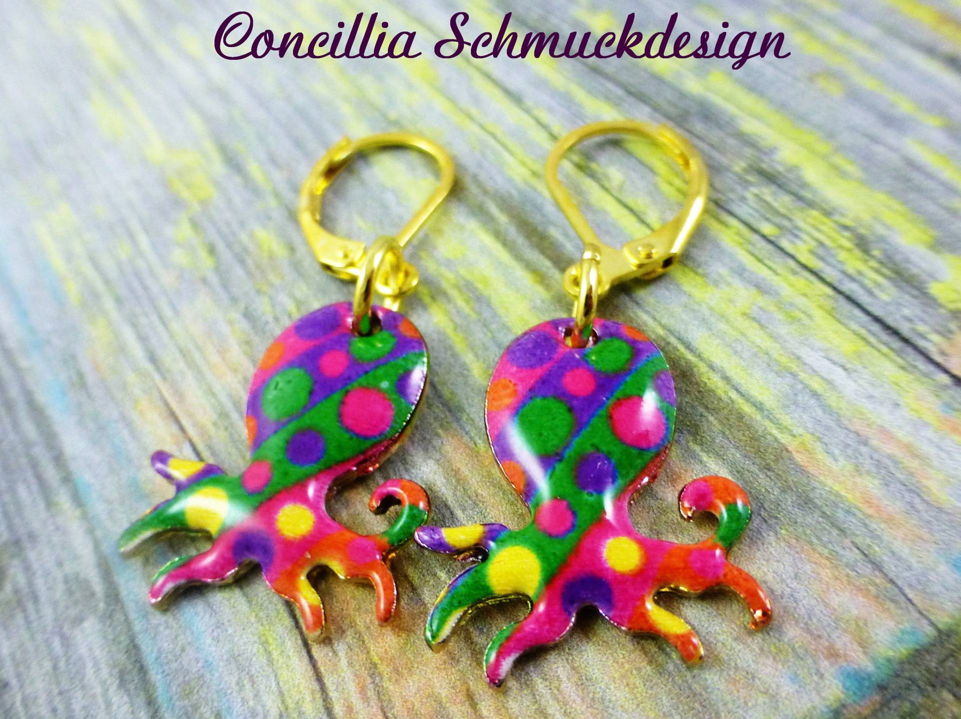 Ohrringe Octopus Bunt von concilliadesign
