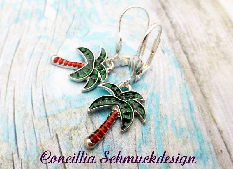 Ohrringe Palmen Emailiert von concilliadesign