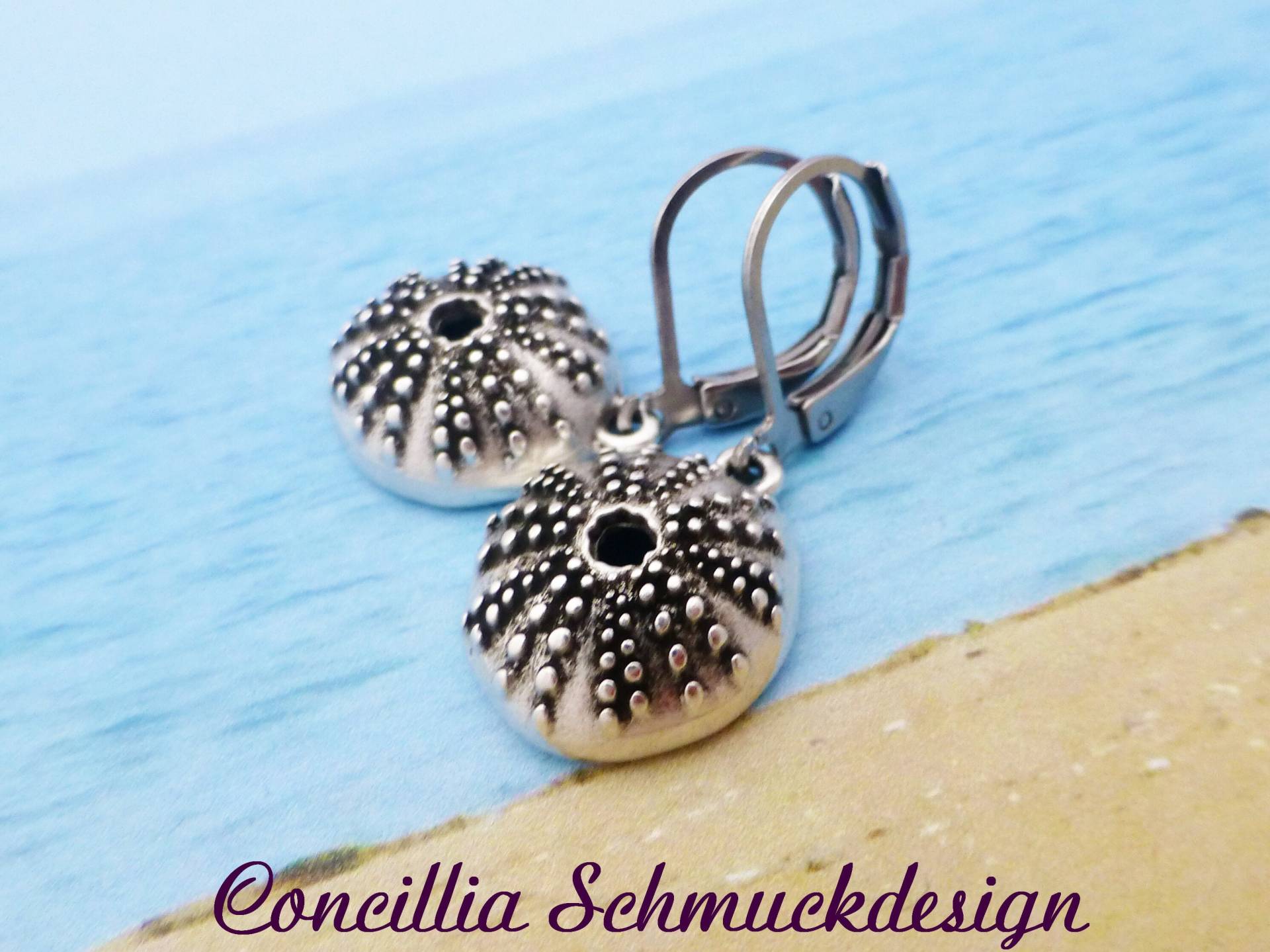 Ohrringe Seeigel Versilbert von concilliadesign