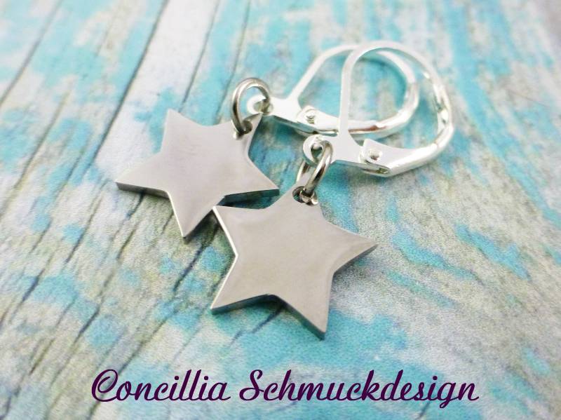 Ohrringe Stern Edelstahl von concilliadesign