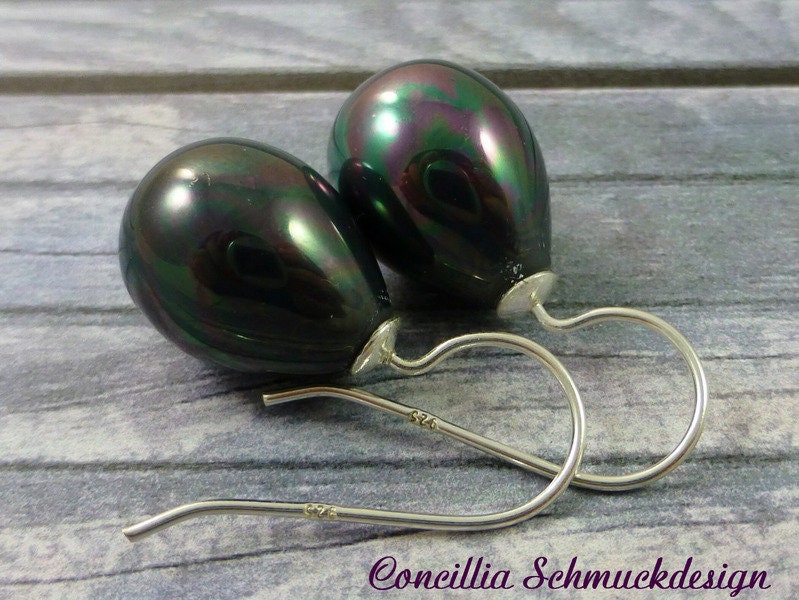 Ohrringe Tropfen Black Rainbow von concilliadesign