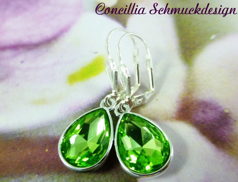 Ohrringe Tropfen Grün von concilliadesign