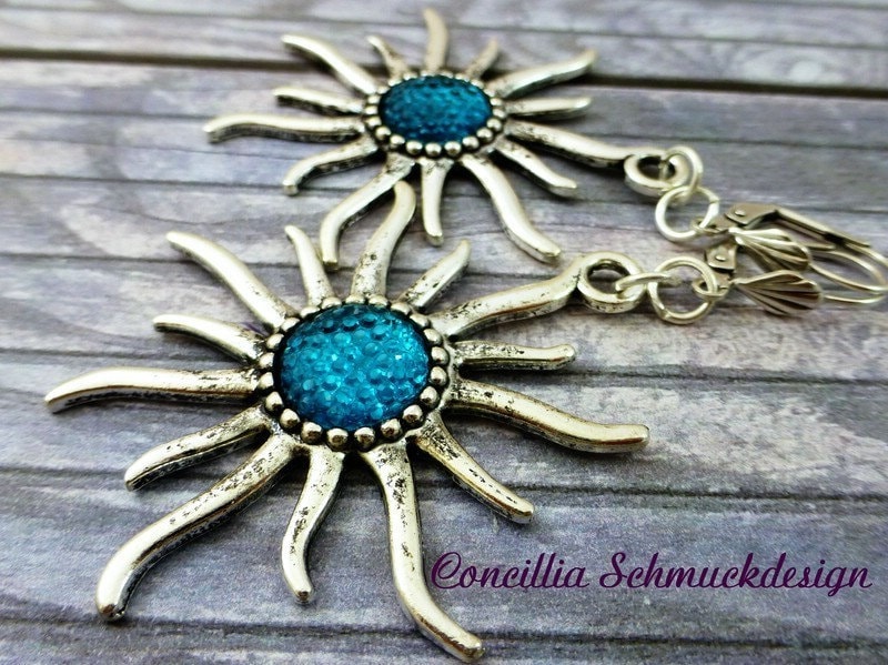 Ohrringe Türkise Sonne von concilliadesign