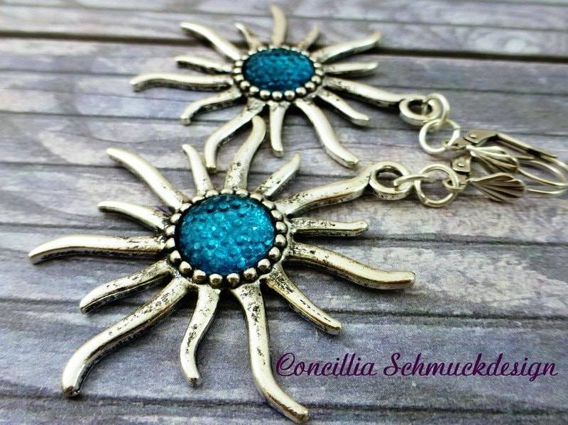 Ohrringe Türkise Sonne von concilliadesign