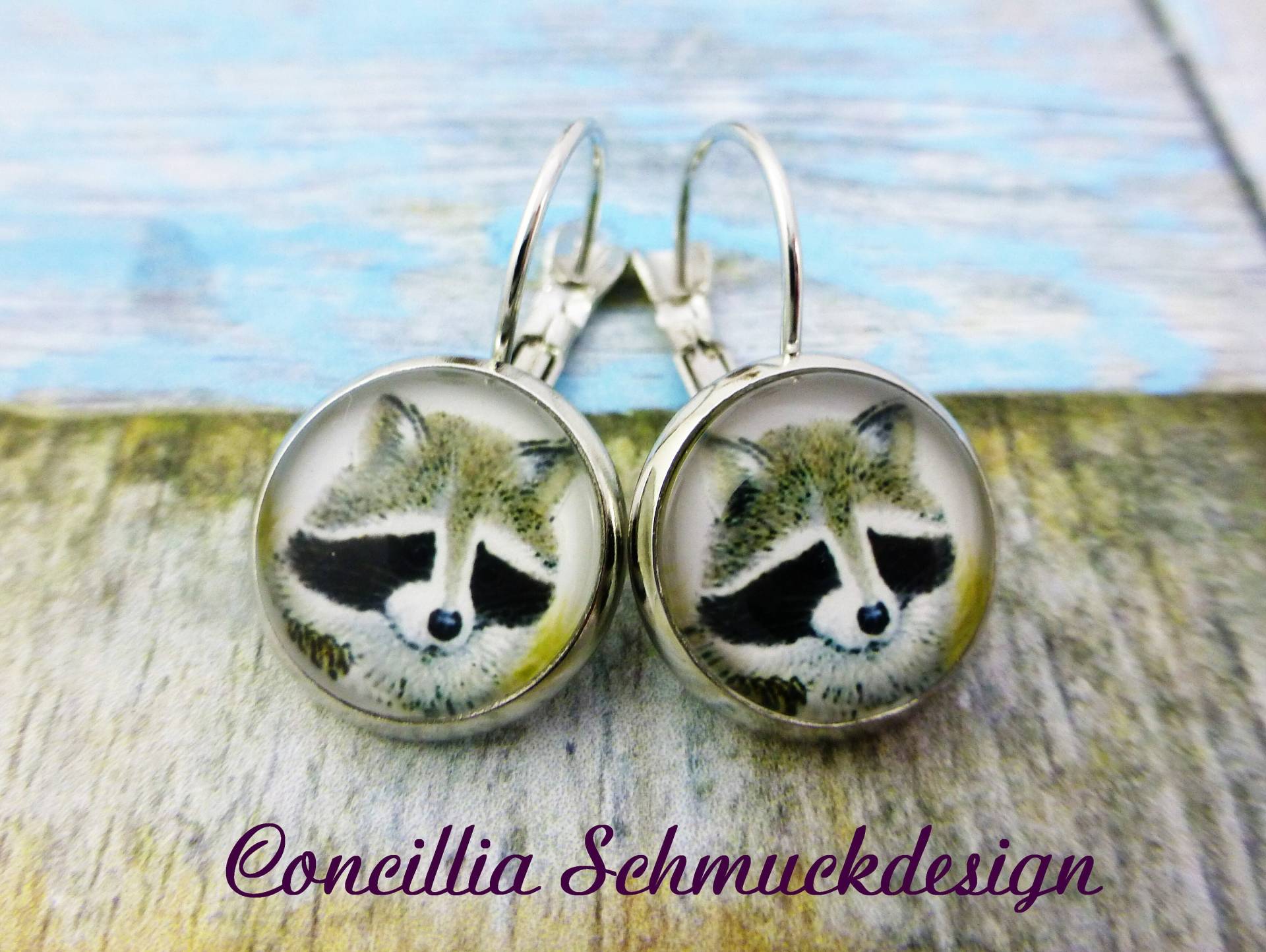 Ohrringe Waschbär Ohrringe Waschbär von concilliadesign