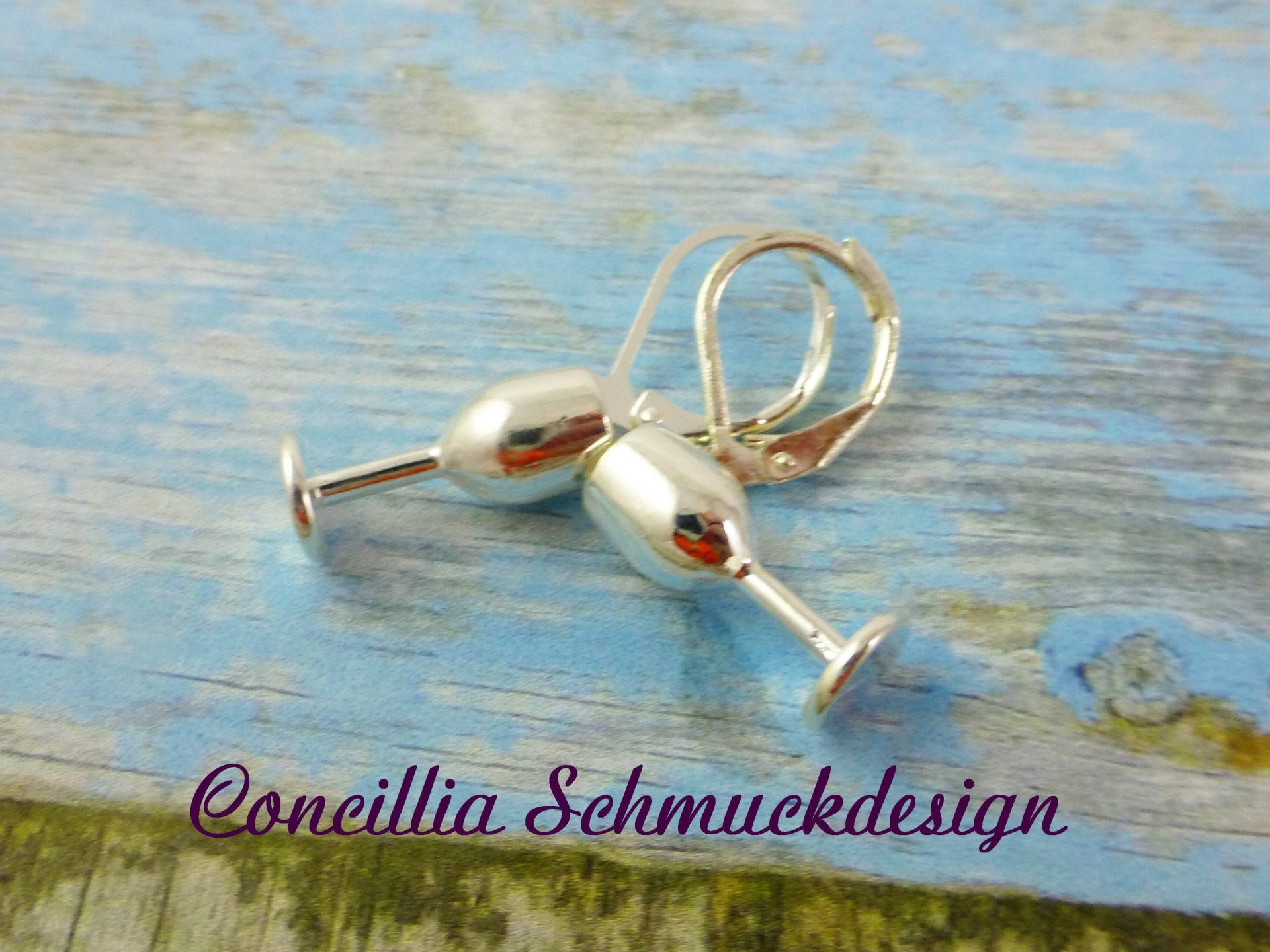 Ohrringe Weinglas Silber von concilliadesign