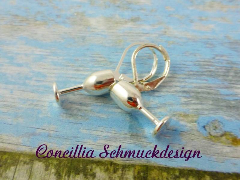 Ohrringe Weinglas Silber von concilliadesign