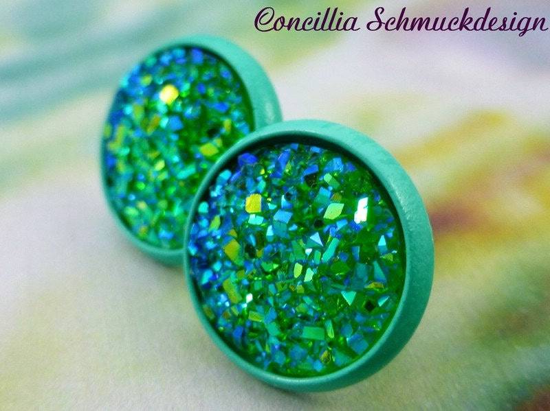 Ohrstecker Druzy Türkis von concilliadesign