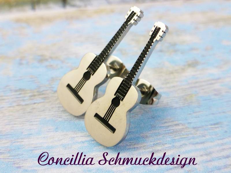 Ohrstecker Gitarre Edelstahl von concilliadesign