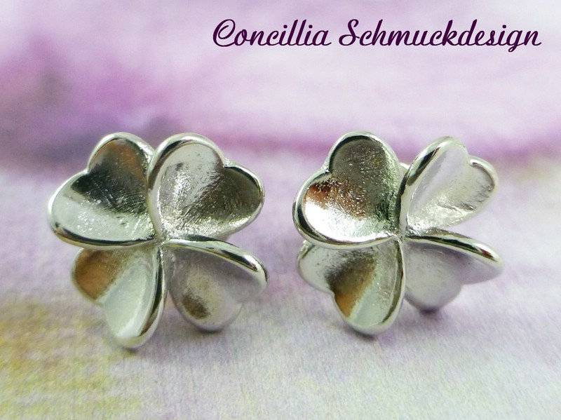 Ohrstecker Glücksklee Edelstahl von concilliadesign
