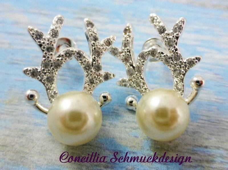 Ohrstecker Hirsch Mit Perle von concilliadesign